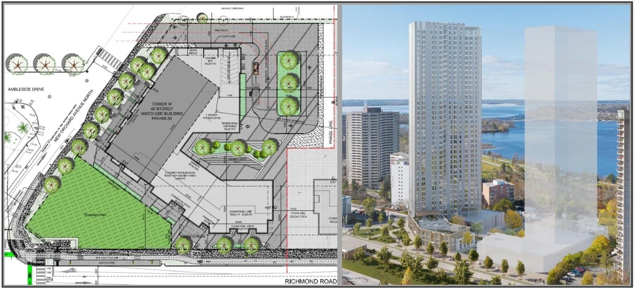 Construction site plan for project from page 7 of the file '2024-09-27 - UDRP Report - D07-12-24-0104'