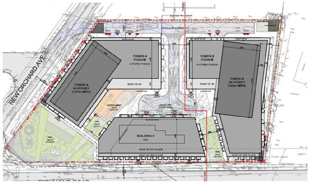 Construction site plan for project from page 19 of the file '2024-09-27 - UDRP Report - D07-12-24-0104'