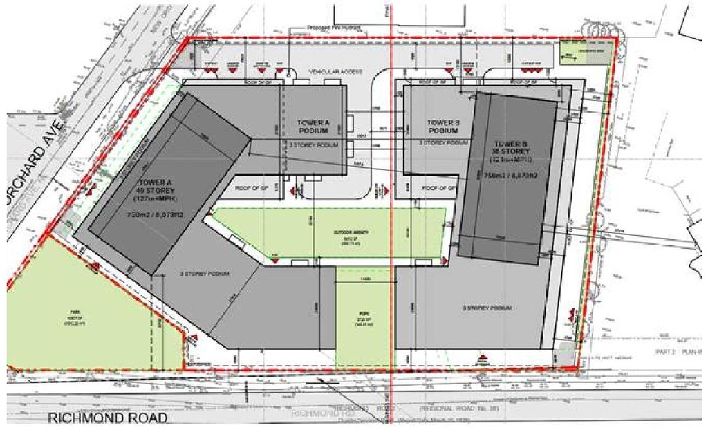 Construction site plan for project from page 19 of the file '2024-09-27 - UDRP Report - D07-12-24-0104'