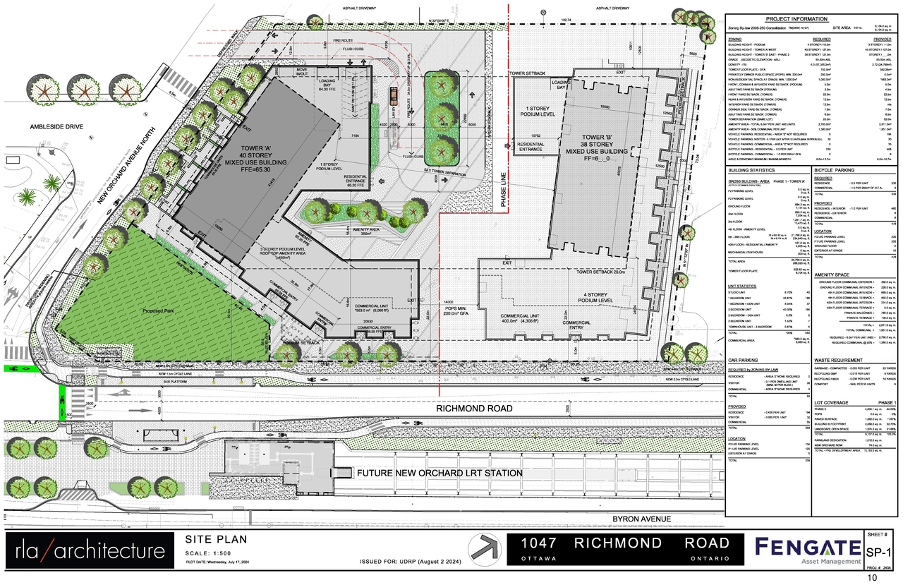 Construction site plan for project from page 20 of the file '2024-09-27 - UDRP Report - D07-12-24-0104'