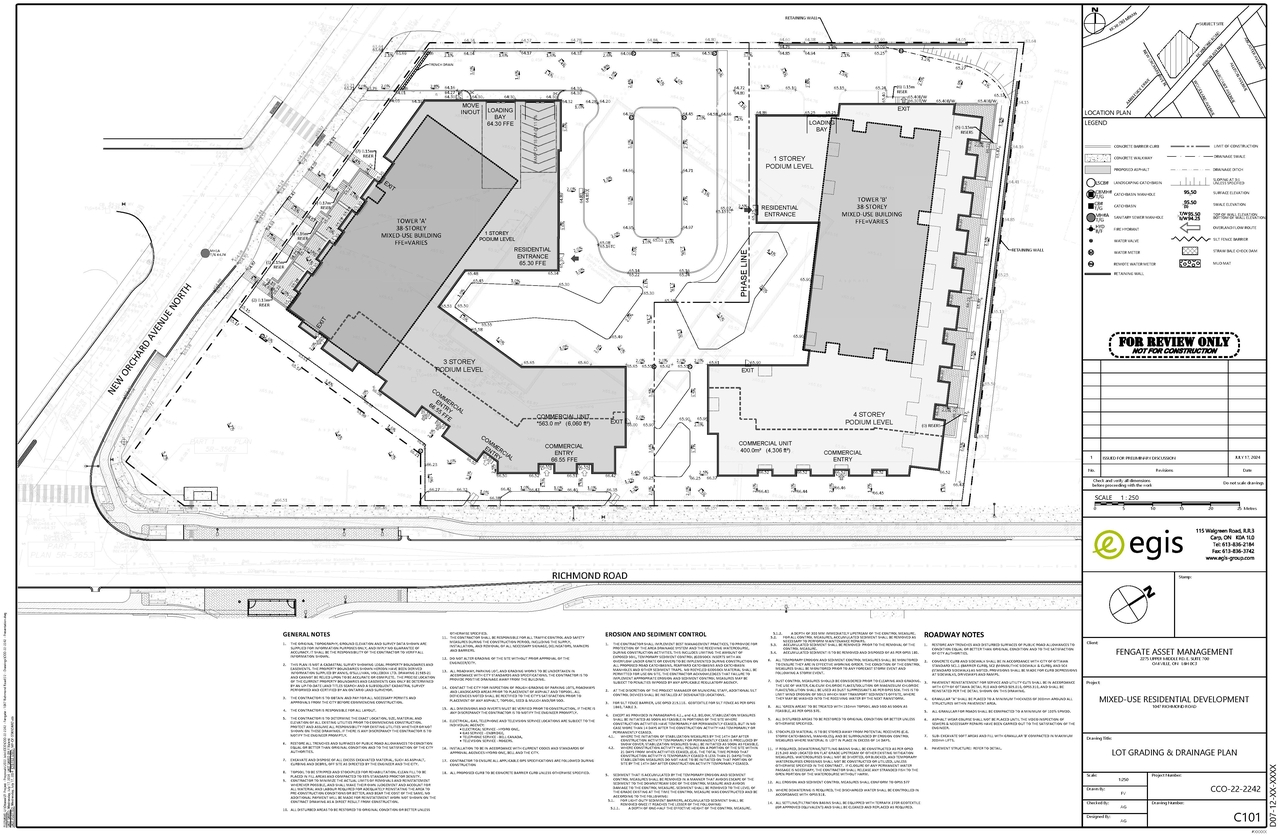 Construction site plan for project from page 60 of the file '2024-09-27 - UDRP Report - D07-12-24-0104'