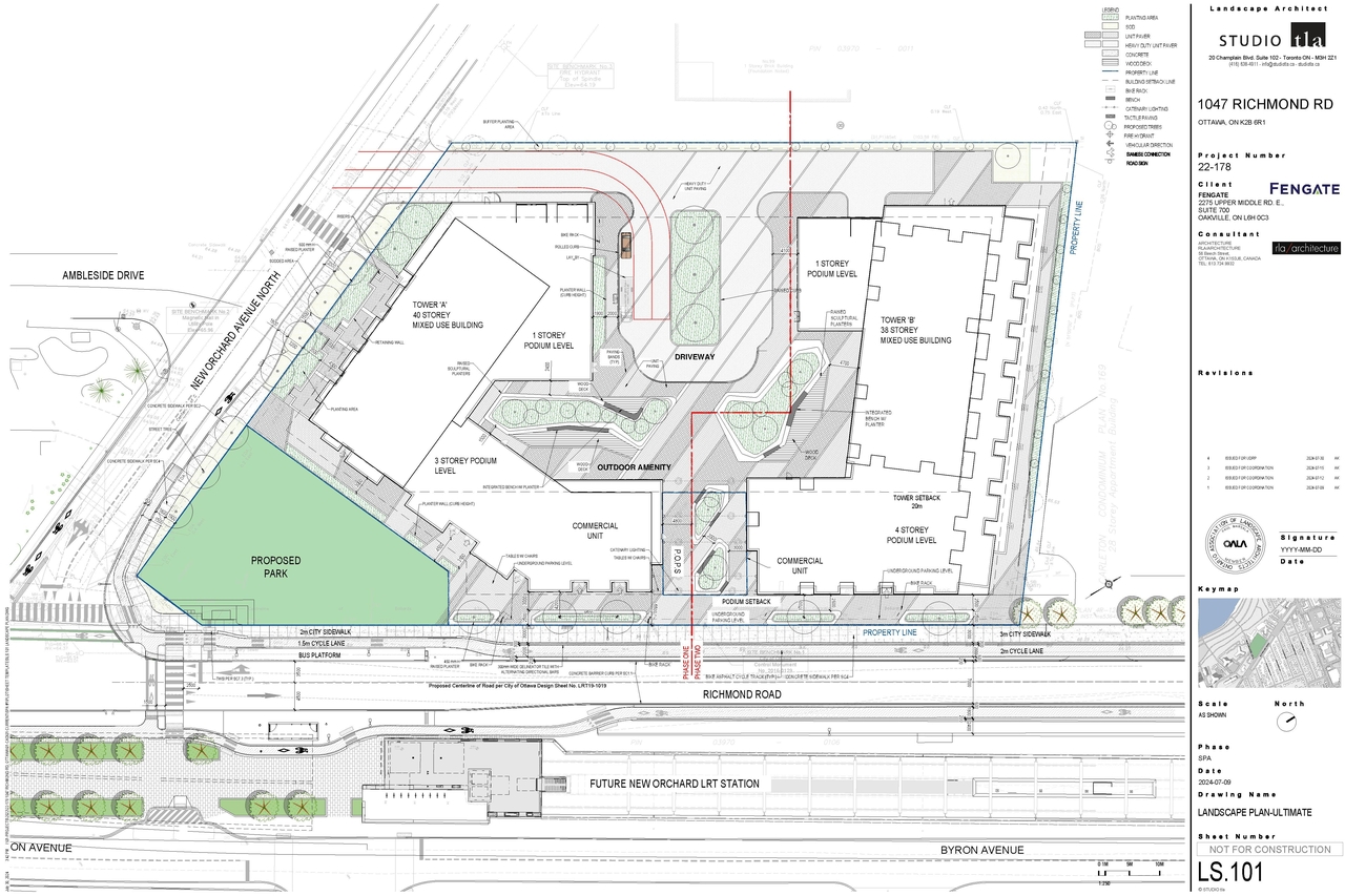 Construction site plan for project from page 63 of the file '2024-09-27 - UDRP Report - D07-12-24-0104'