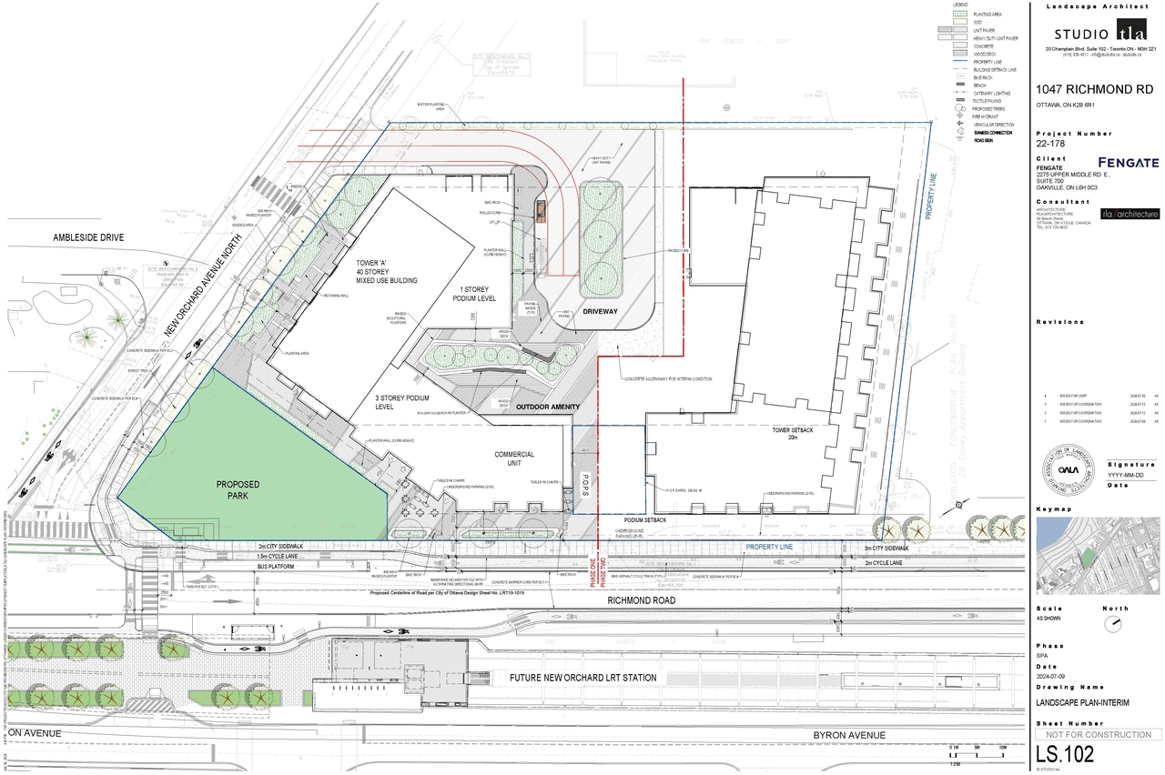 Construction site plan for project from page 64 of the file '2024-09-27 - UDRP Report - D07-12-24-0104'