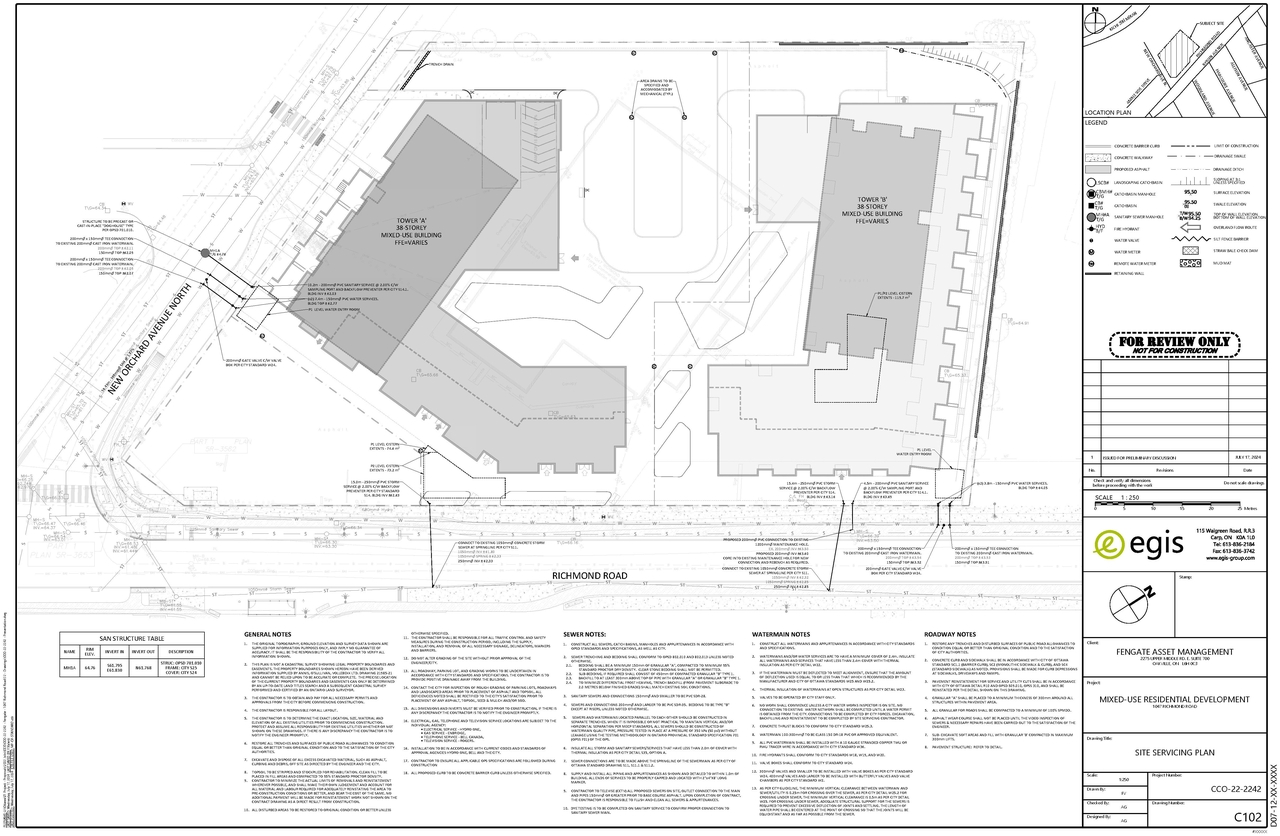 Construction site plan for project from page 66 of the file '2024-09-27 - UDRP Report - D07-12-24-0104'