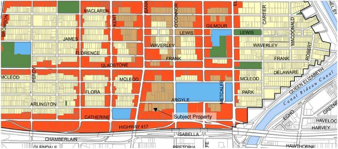 Construction site plan for project from page 15 of the file '2024-09-19 - Urban Design Review Panel Report - D07-12-24-0107'