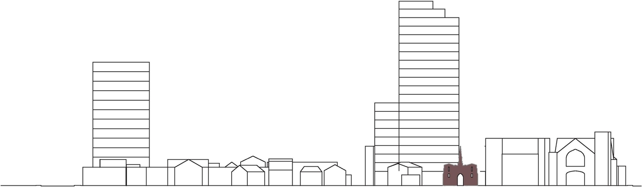 Rendering of building from page 19 of the file '2024-09-19 - Urban Design Review Panel Report - D07-12-24-0107'