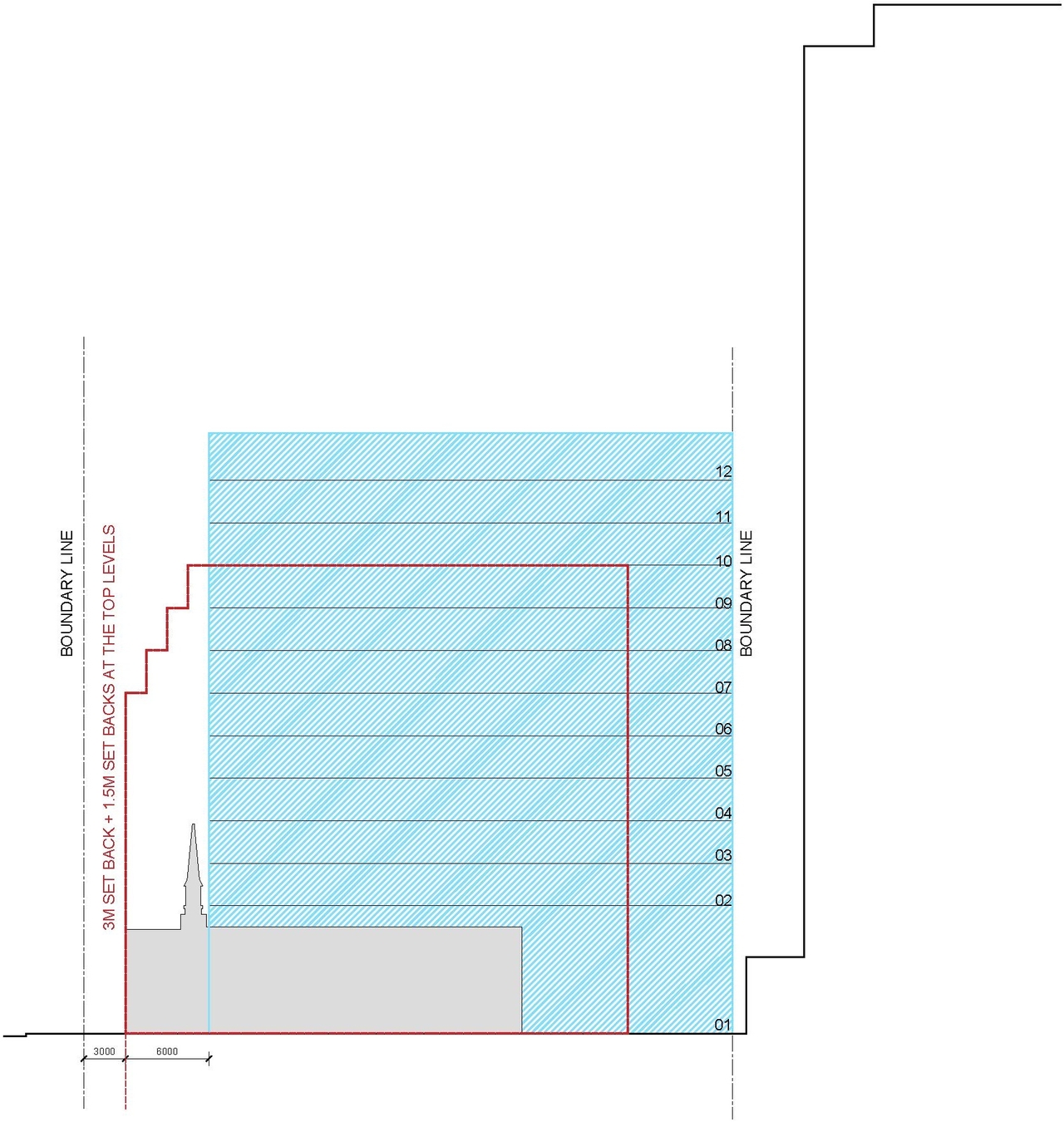 Construction site plan for project from page 33 of the file '2024-09-19 - Urban Design Review Panel Report - D07-12-24-0107'