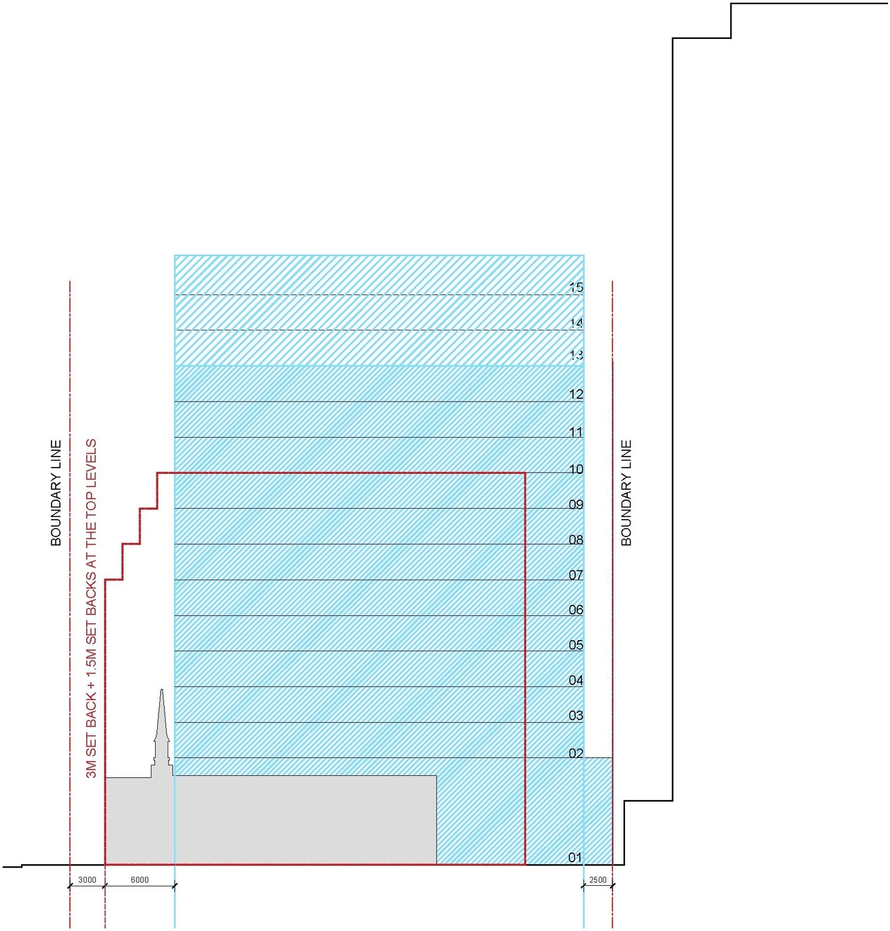 Construction site plan for project from page 34 of the file '2024-09-19 - Urban Design Review Panel Report - D07-12-24-0107'