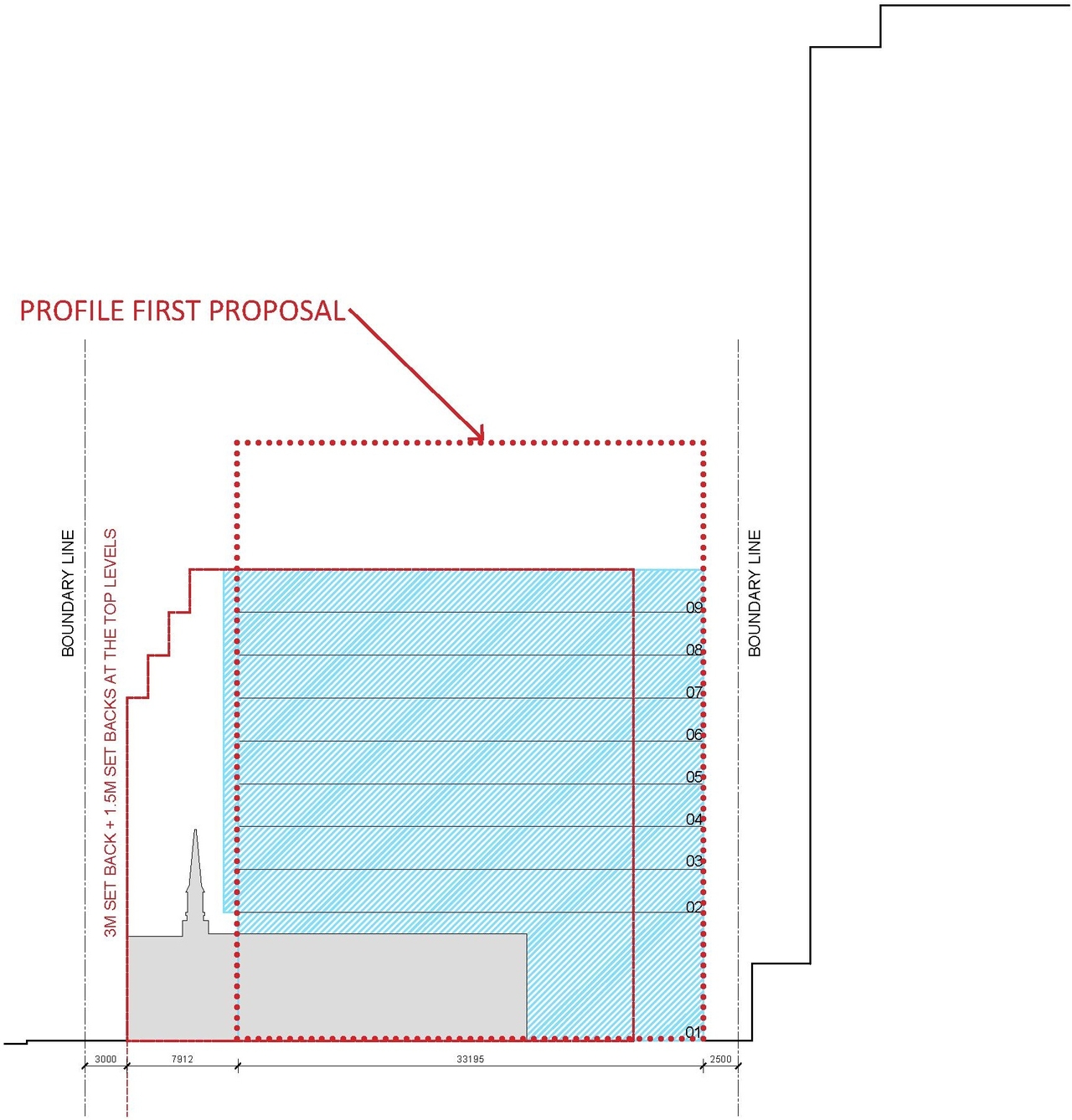 Construction site plan for project from page 43 of the file '2024-09-19 - Urban Design Review Panel Report - D07-12-24-0107'