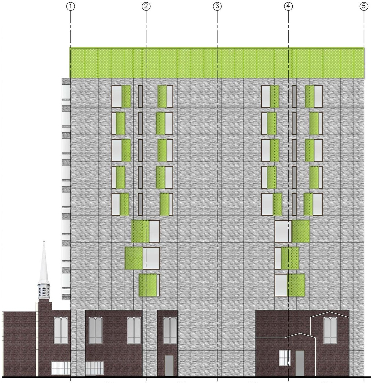 Rendering of building from page 61 of the file '2024-09-19 - Urban Design Review Panel Report - D07-12-24-0107'