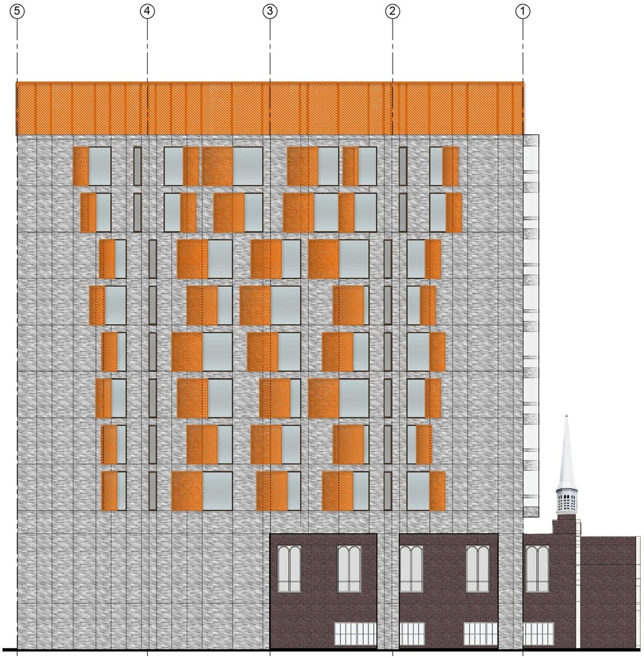 Rendering of building from page 63 of the file '2024-09-19 - Urban Design Review Panel Report - D07-12-24-0107'