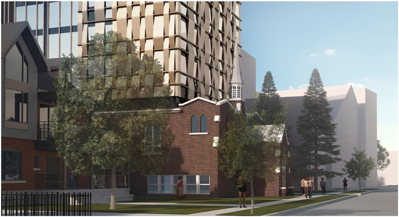 Rendering of building from page 82 of the file '2024-09-19 - Urban Design Review Panel Report - D07-12-24-0107'
