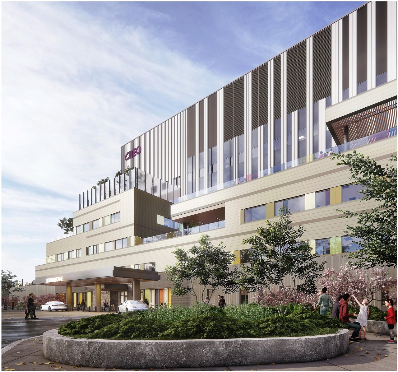 Rendering of building from page 7 of the file '2024-10-09 - Urban Design Brief - D07-12-24-0121'