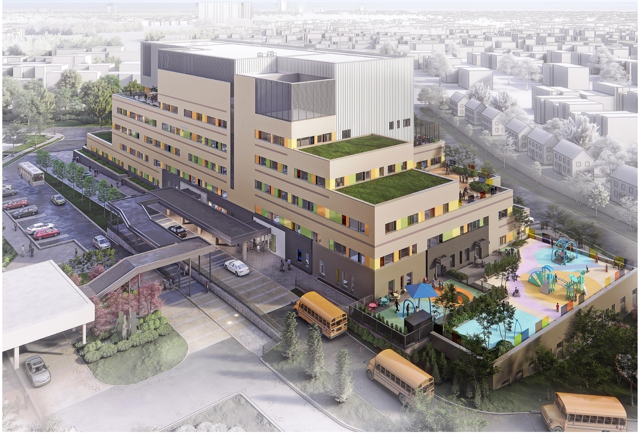 Rendering of building from page 14 of the file '2024-10-09 - Urban Design Brief - D07-12-24-0121'