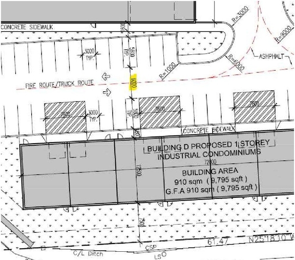 Construction site plan for project from page 45 of the file '2024-10-09 - Design Brief - D07-12-24-0122'