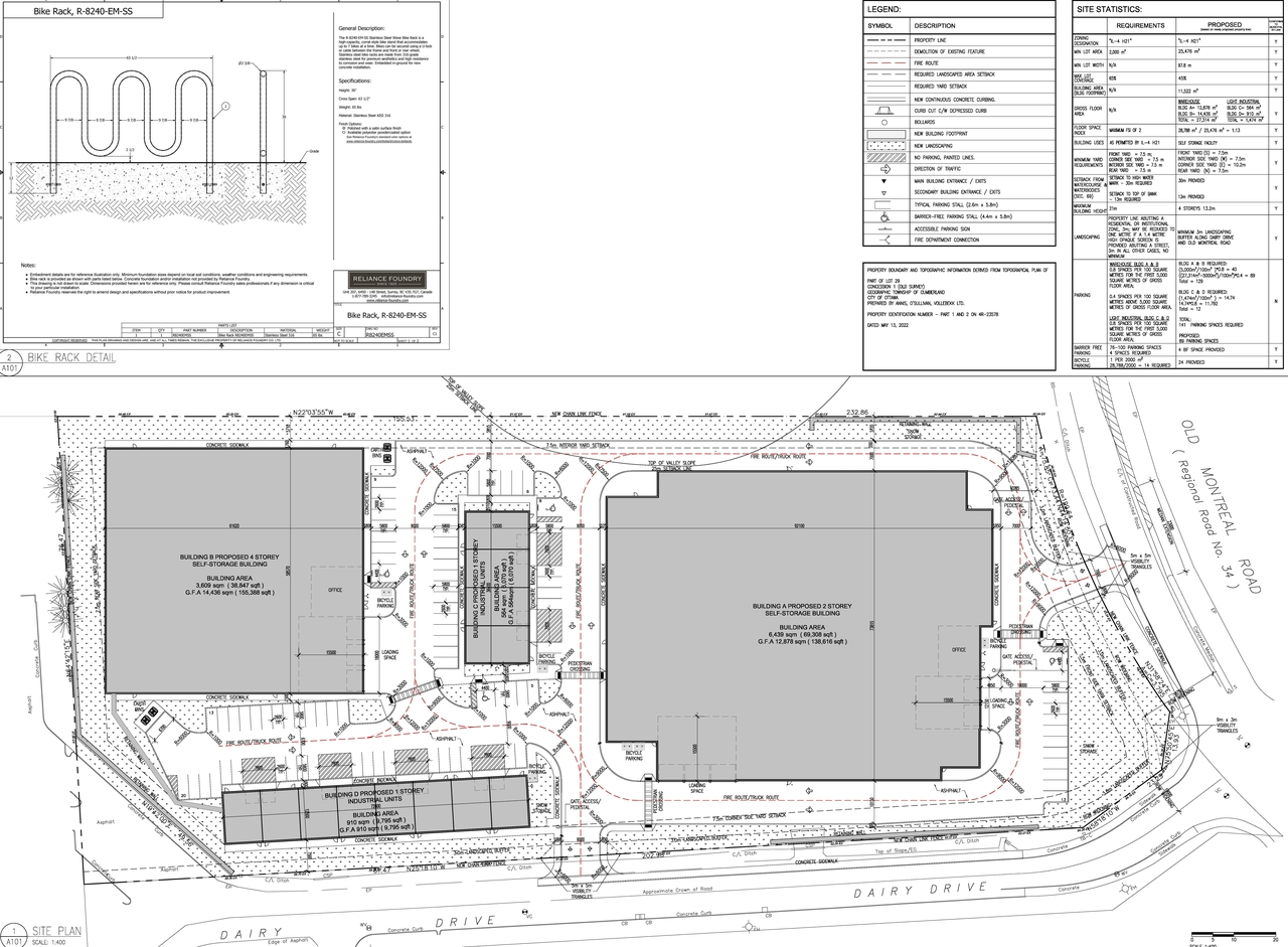 Construction site plan for project from page 31 of the file '2025-07-02 - Design Brief - D07-12-24-0122'