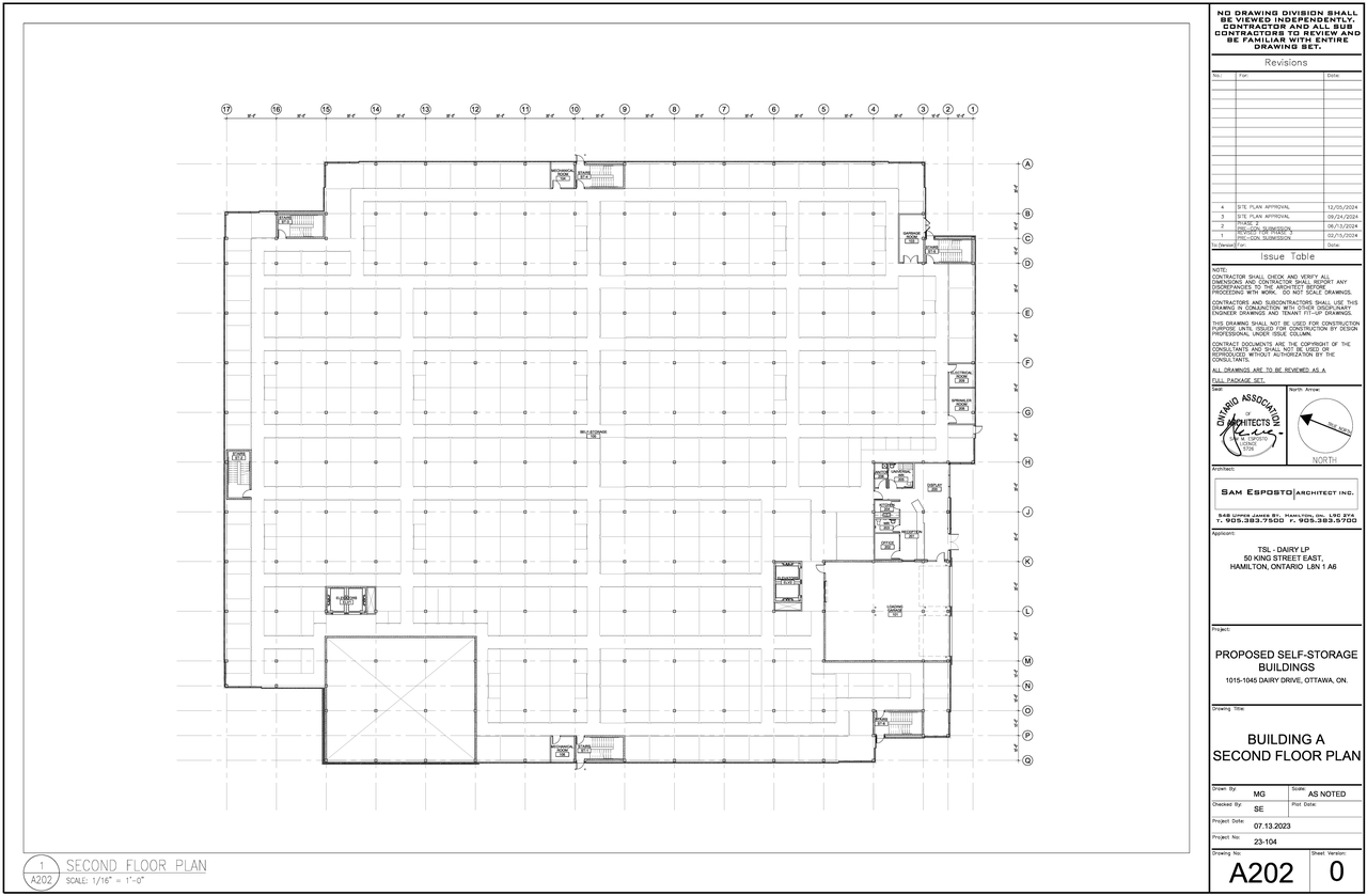 Floor plan for project from page 2 of the file '2024-12-18 - Building Elevations and Floor Plans (Building A) -D07-12-24-0122'