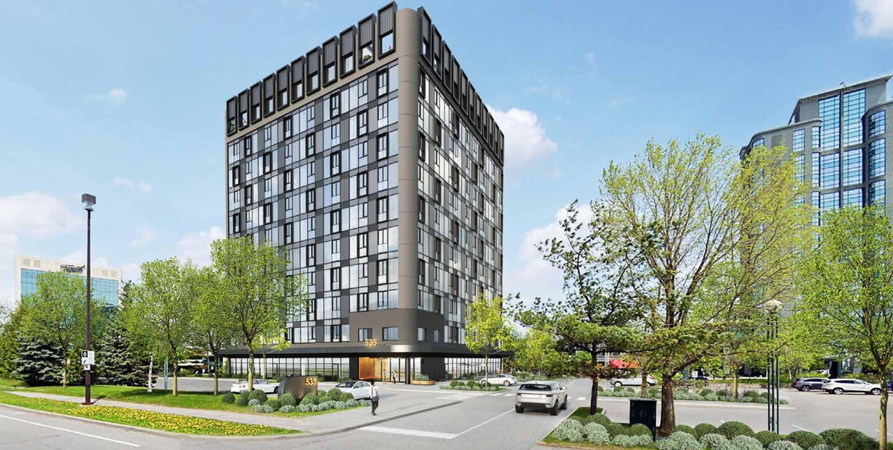 Rendering of building from page 16 of the file '2025-01-17 - Urban Design Brief - D07-12-24-0123'