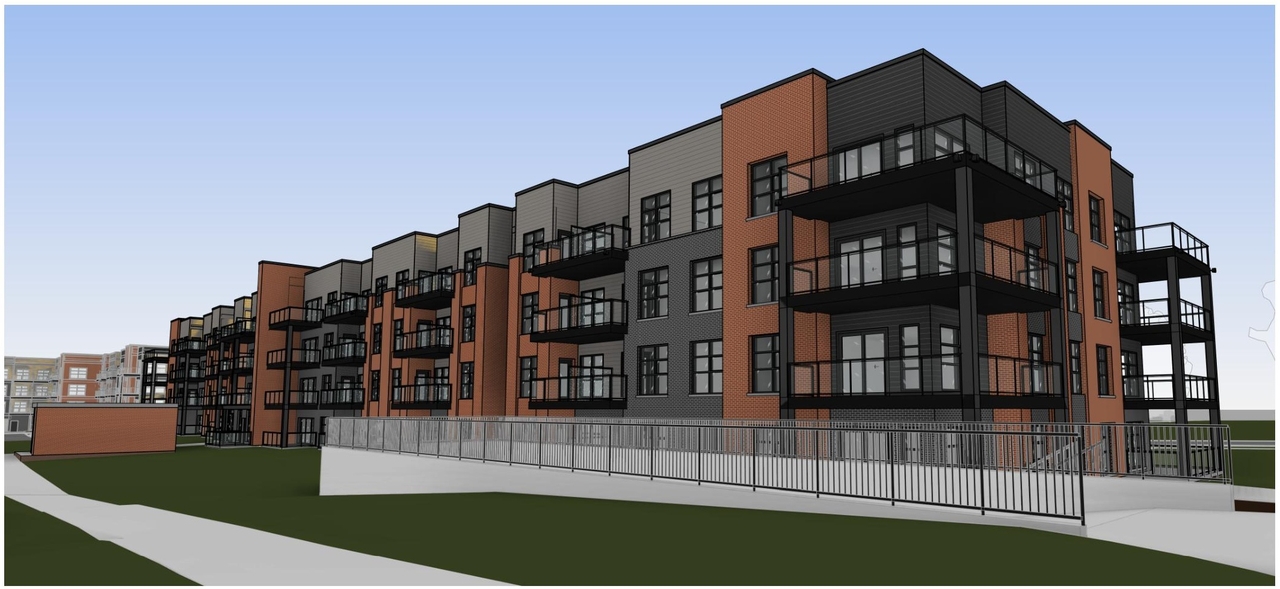 Rendering of building from page 8 of the file '2024-10-11 - Design Brief - D07-12-24-0126'