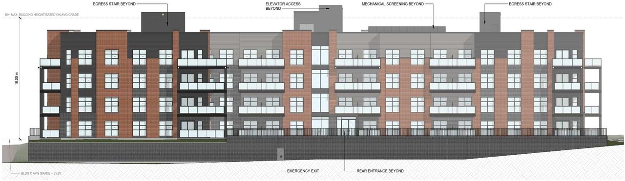 Rendering of building from page 14 of the file '2024-10-11 - Design Brief - D07-12-24-0126'