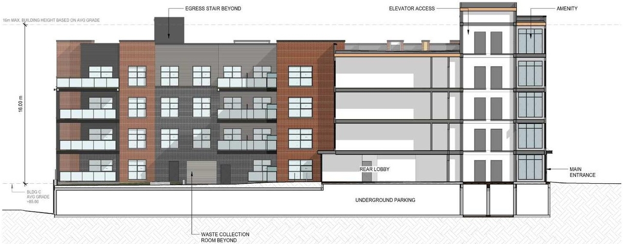 Rendering of building from page 14 of the file '2024-10-11 - Design Brief - D07-12-24-0126'