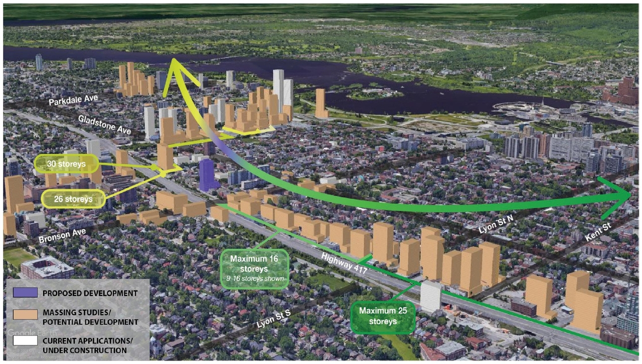 Construction site plan for project from page 37 of the file '2024-10-11 - Urban Design Brief - D07-12-24-0127'