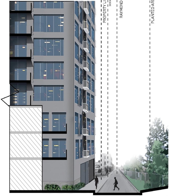 Rendering of building from page 40 of the file '2024-10-11 - Urban Design Brief - D07-12-24-0127'