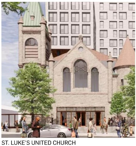 Rendering of building from page 42 of the file '2024-10-11 - Urban Design Brief - D07-12-24-0127'