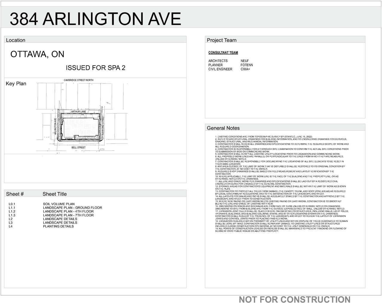 Construction site plan for project from page 47 of the file '2024-10-11 - Urban Design Brief - D07-12-24-0127'