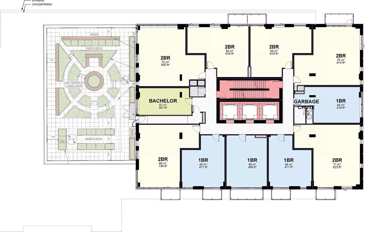 Floor plan for project from page 63 of the file '2024-10-11 - Urban Design Brief - D07-12-24-0127'