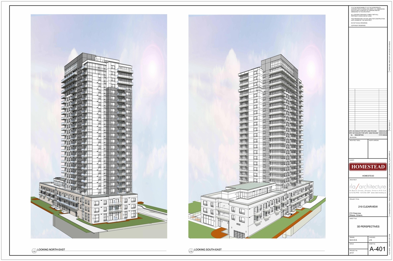 Rendering of building from page 7 of the file '2025-05-27 - Floor Plans, Elevations, 3D Perspectives - D07-12-24-0138'