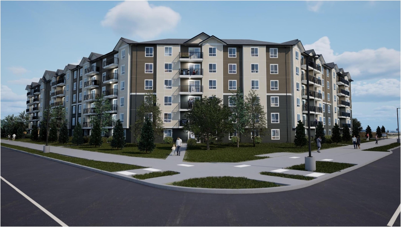 Rendering of building from page 4 of the file '2024-11-04 - Design Brief - D07-12-24-0140'