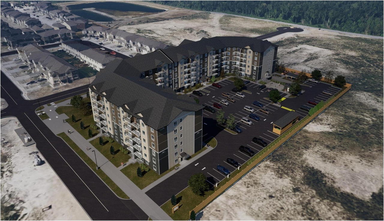 Rendering of building from page 5 of the file '2024-11-04 - Design Brief - D07-12-24-0140'