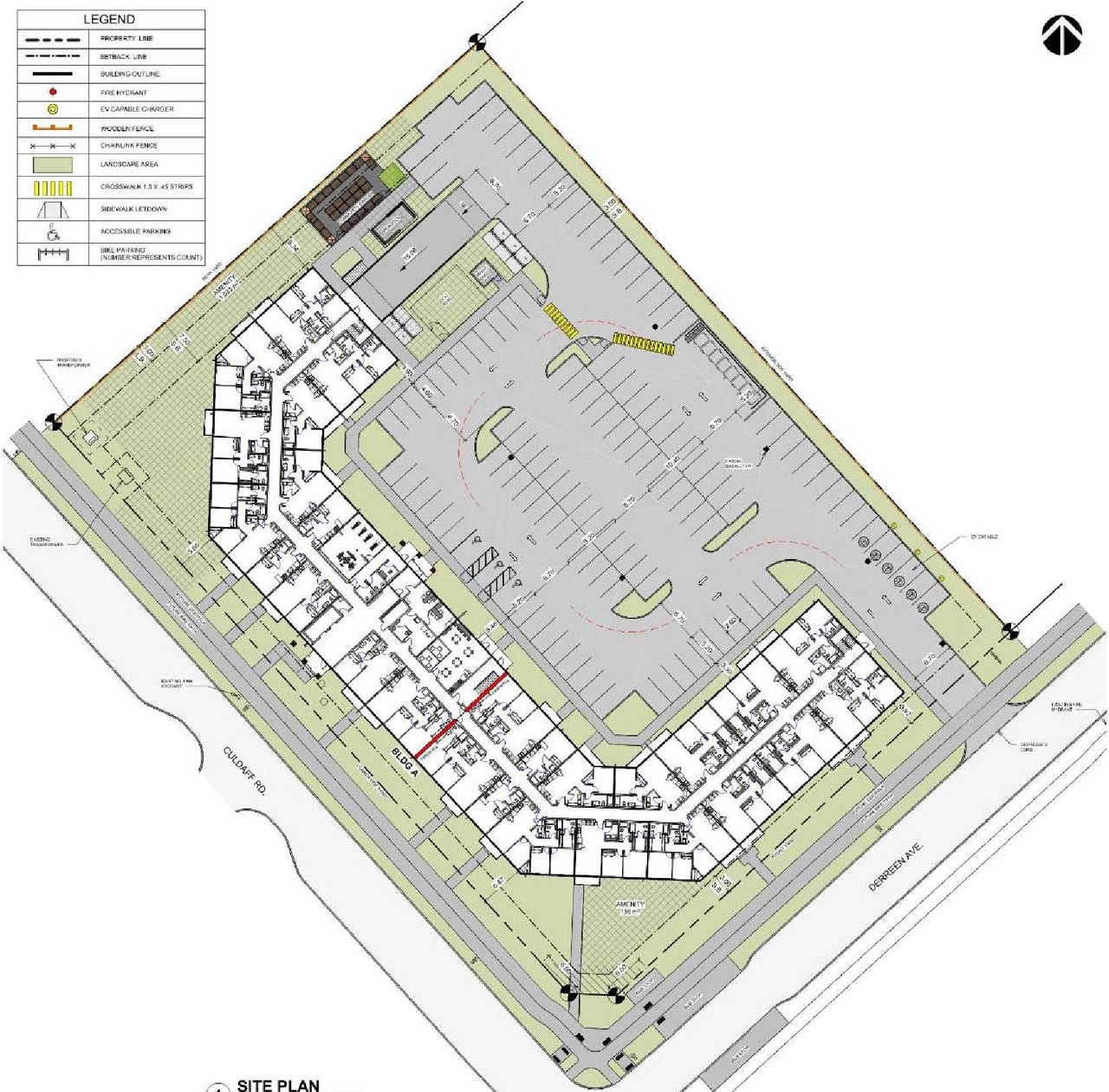 Construction site plan for project from page 20 of the file '2024-11-04 - Design Brief - D07-12-24-0140'