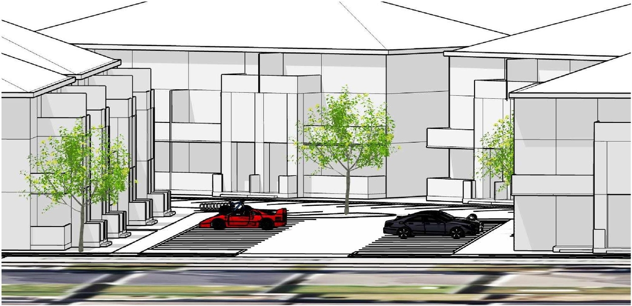 Rendering of building from page 19 of the file '2024-11-04 - Urban Design Brief - D07-12-24-0142'