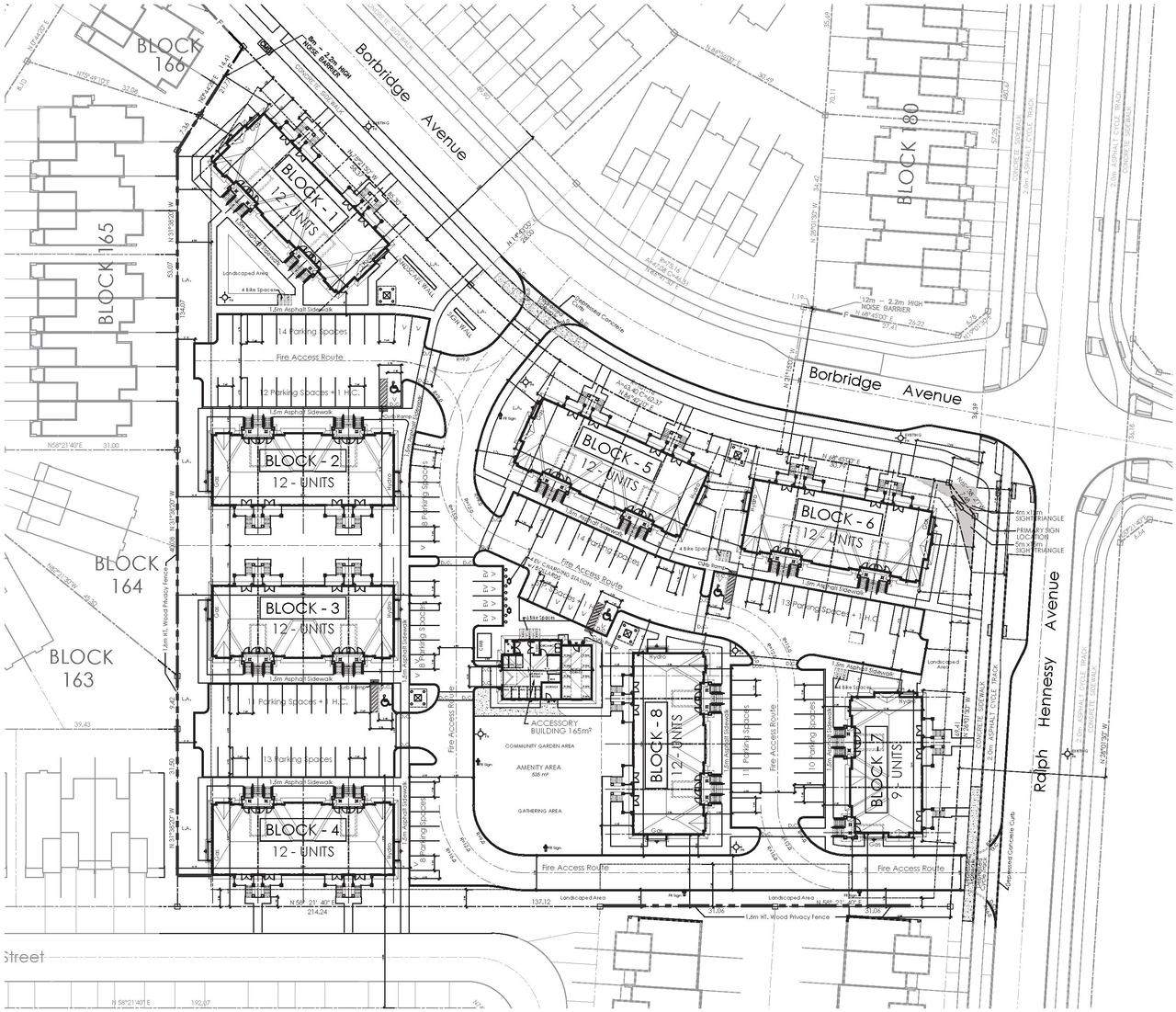 Construction site plan for project from page 23 of the file '2025-02-26 - Urban Design Brief - D07-12-24-0147'