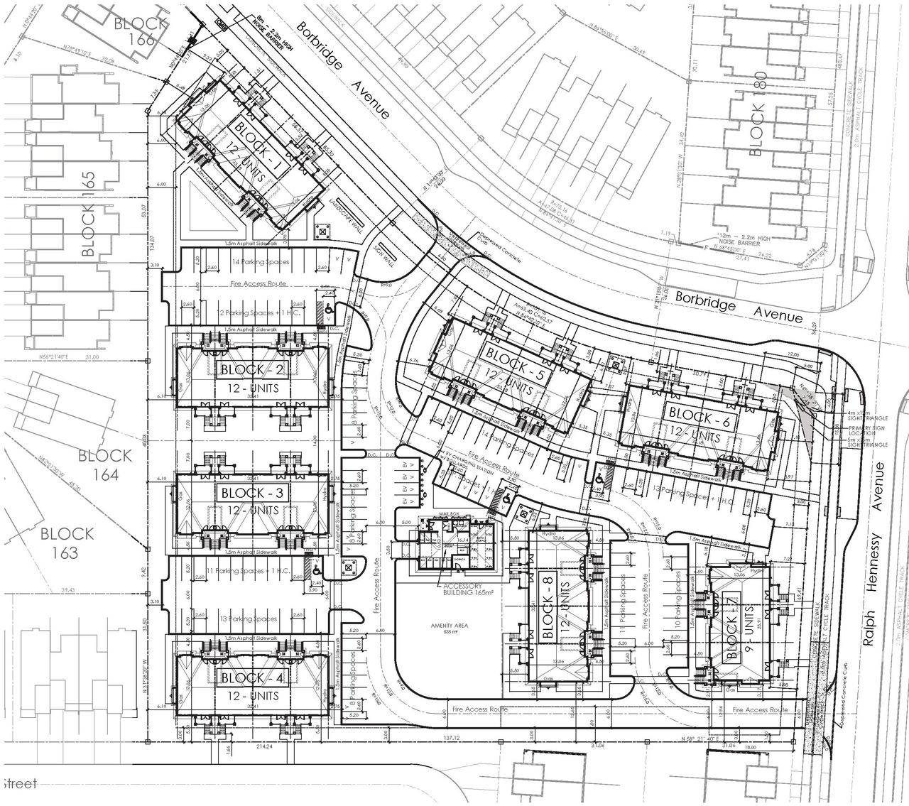 Construction site plan for project from page 4 of the file '2024-11-14 - Urban Design Brief - D07-12-24-0147'