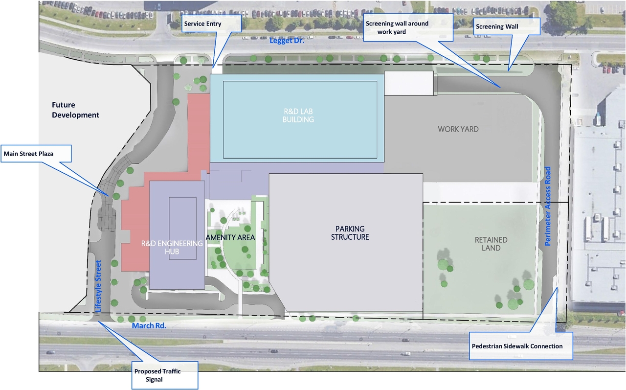 Construction site plan for project from page 8 of the file '2024-11-15 - Design Brief - D07-12-24-0149'
