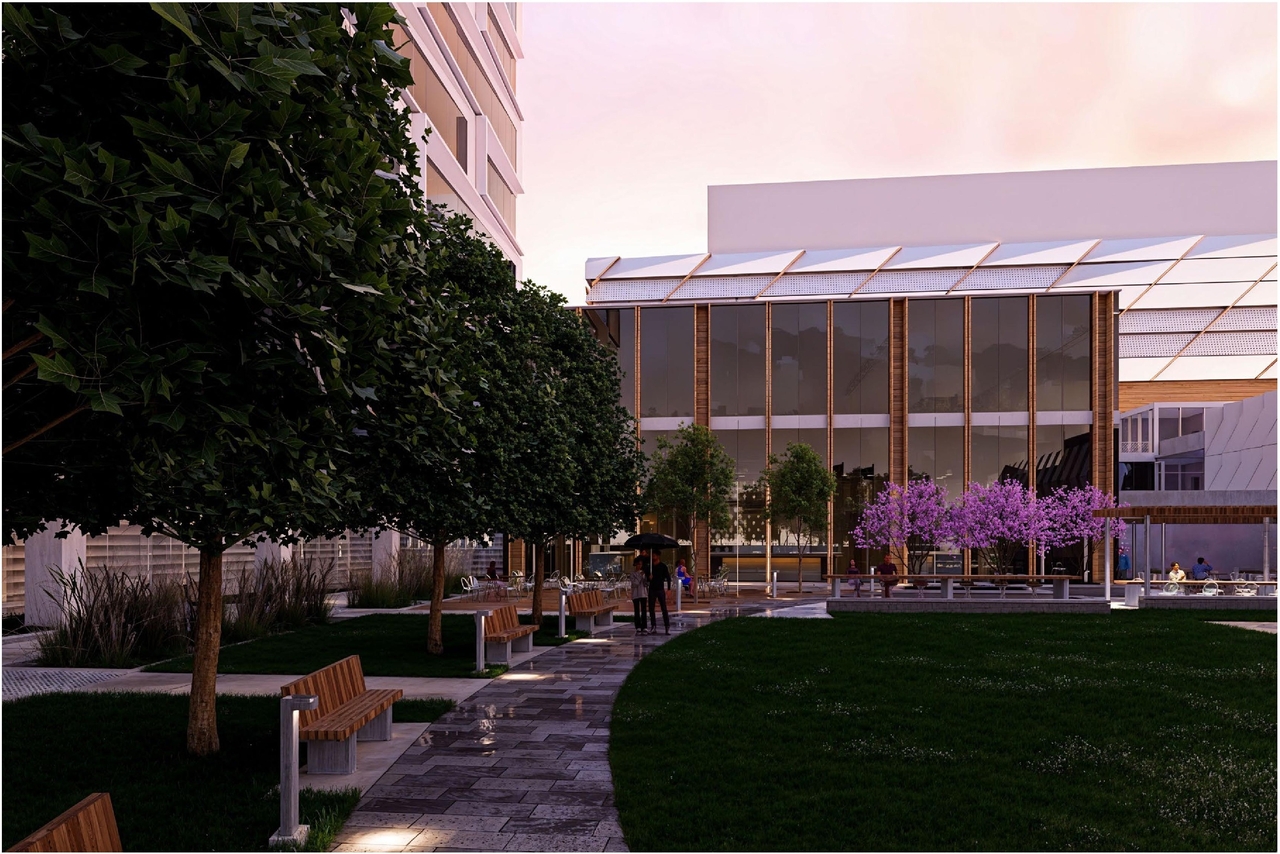 Rendering of building from page 12 of the file '2024-11-15 - Design Brief - D07-12-24-0149'