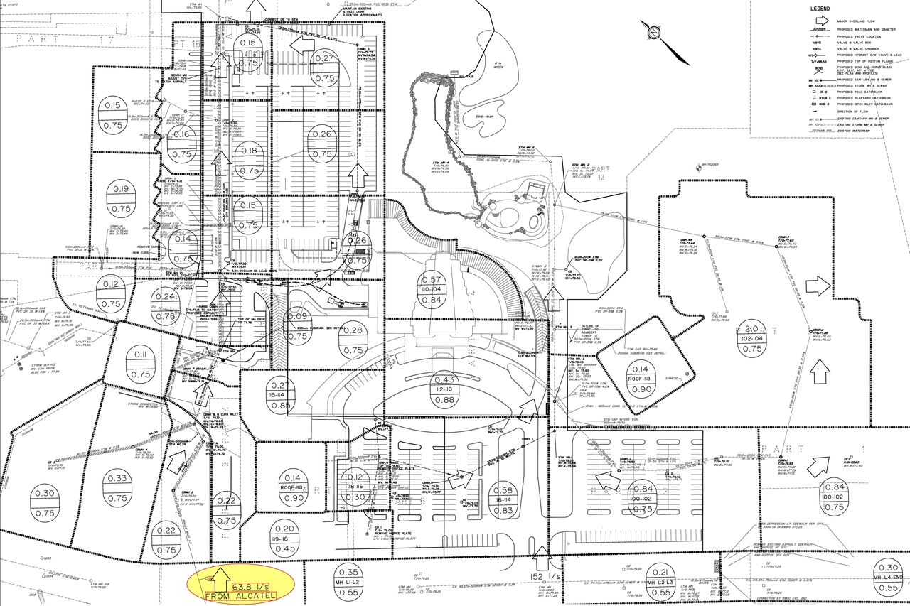 Construction site plan for project from page 61 of the file '2025-08-08 - Sanitary and Storm Trunk Sewer Design Brief - D07-12-24-0149'