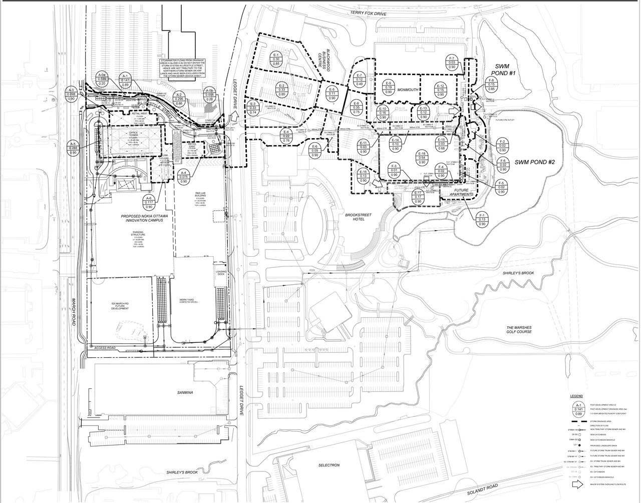 Construction site plan for project from page 54 of the file '2024-11-15 - Sanitary and Storm Trunk Sewer Design Brief - D07-12-24-0149'