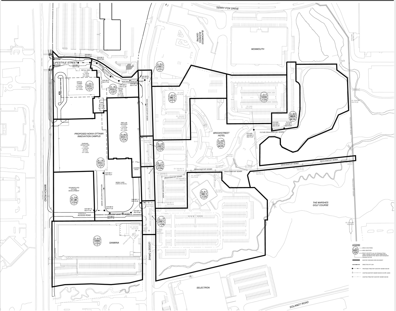 Construction site plan for project from page 53 of the file '2025-01-10 - Sanitary and Storm Trunk Sewer Design Brief - D07-12-24-0149'