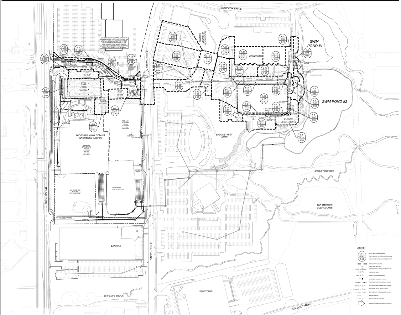 Construction site plan for project from page 54 of the file '2025-01-10 - Sanitary and Storm Trunk Sewer Design Brief - D07-12-24-0149'