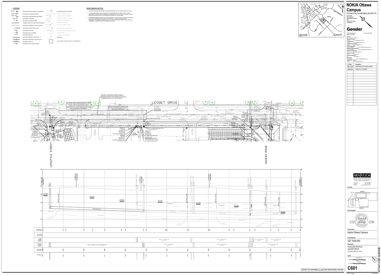 Construction site plan for project from page 56 of the file '2025-01-10 - Sanitary and Storm Trunk Sewer Design Brief - D07-12-24-0149'