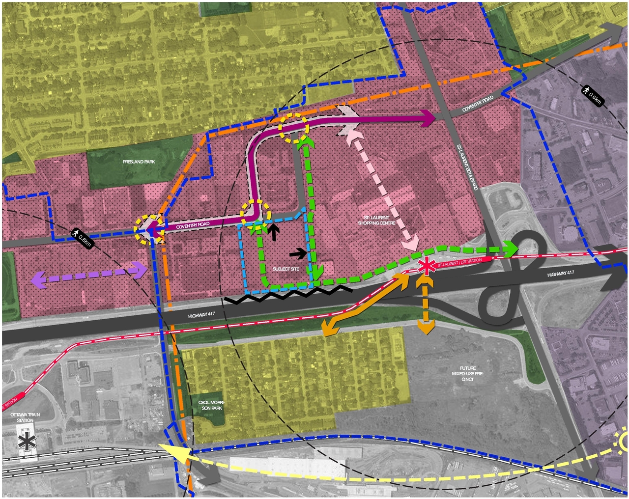 Construction site plan for project from page 22 of the file '2025-05-02 - Urban Design Review Panel Report - D07-12-24-0151'