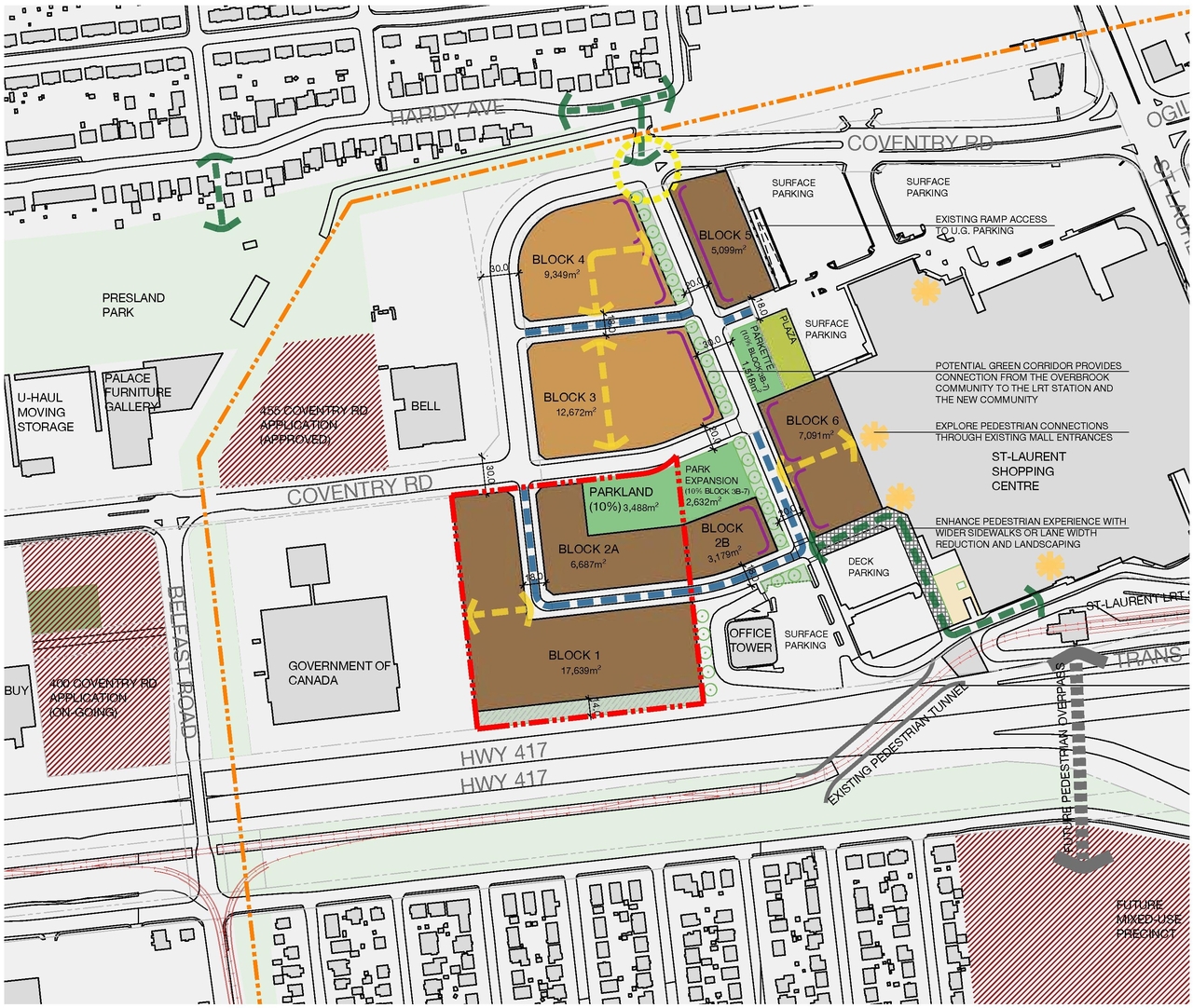 Construction site plan for project from page 27 of the file '2025-05-02 - Urban Design Review Panel Report - D07-12-24-0151'