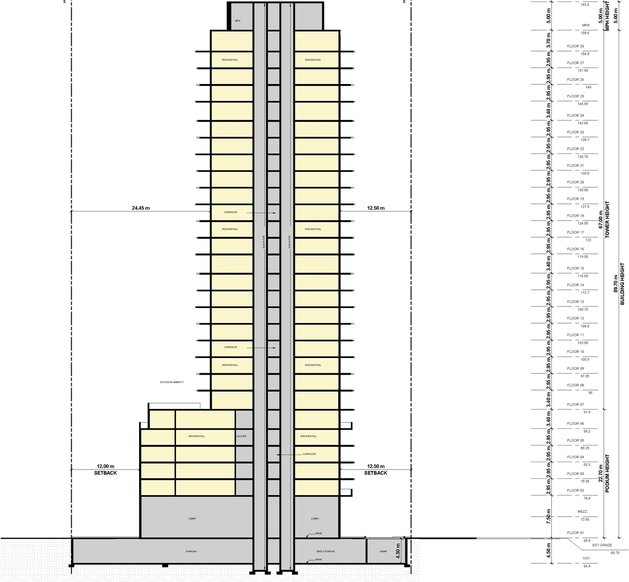 Rendering of building from page 51 of the file '2025-05-02 - Urban Design Review Panel Report - D07-12-24-0151'