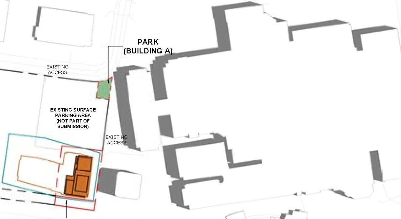 Construction site plan for project from page 64 of the file '2025-05-02 - Urban Design Review Panel Report - D07-12-24-0151'