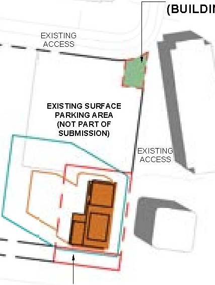 Construction site plan for project from page 64 of the file '2025-05-02 - Urban Design Review Panel Report - D07-12-24-0151'