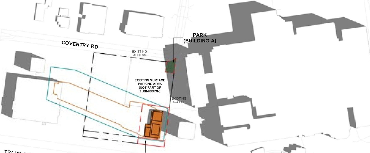 Construction site plan for project from page 70 of the file '2025-05-02 - Urban Design Review Panel Report - D07-12-24-0151'